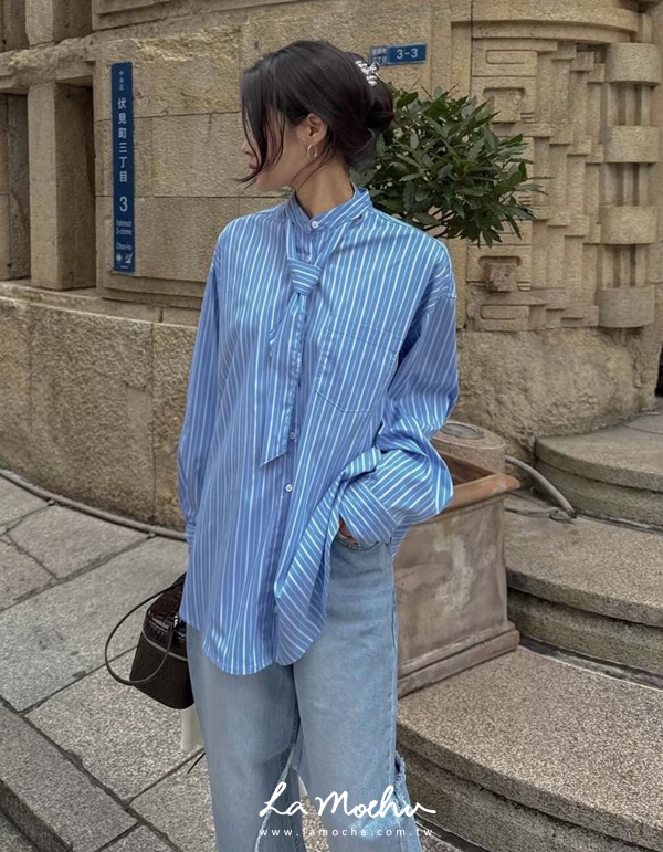 領帶設計直條紋襯衫